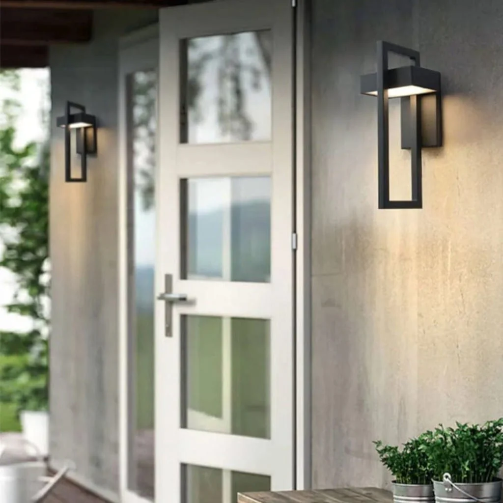 Black Up Down Waterproof Outdoor Wall Light - Image 8