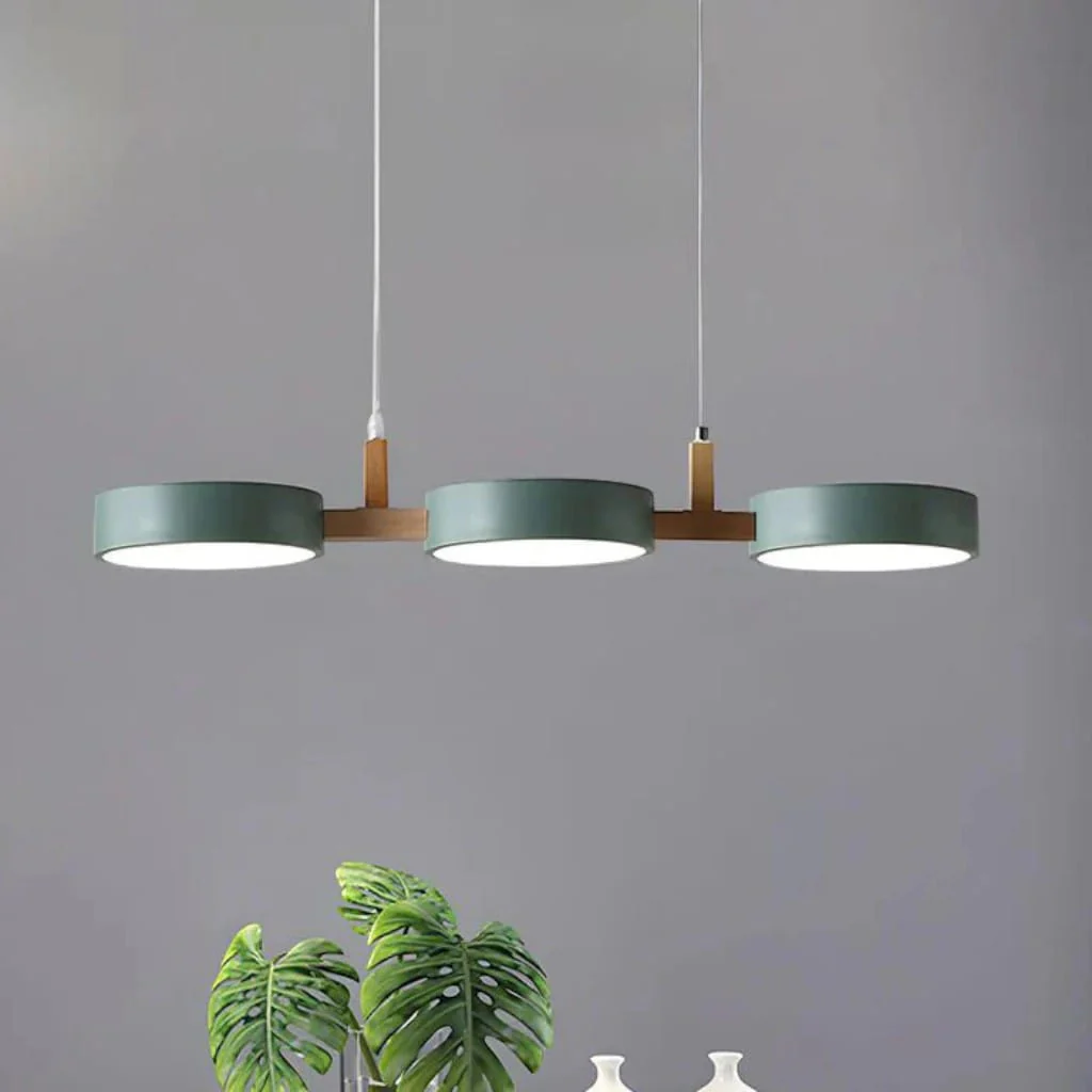 Nordic 3-Head Wood Pendant for Kitchen Island - Image 3