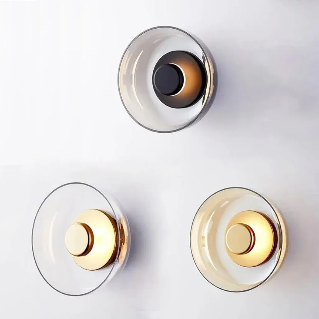 Nordic Round Glass Wall Lamp - Image 4