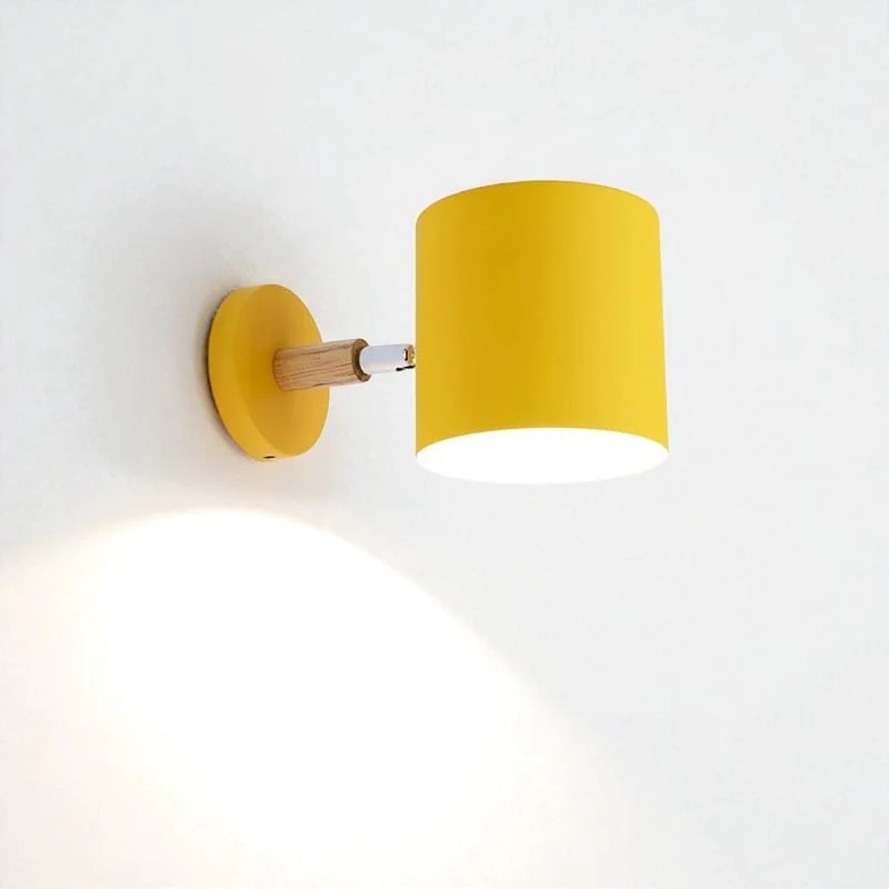 Nordic Wood & Metal Adjustable Wall Sconce Lamp - Image 7