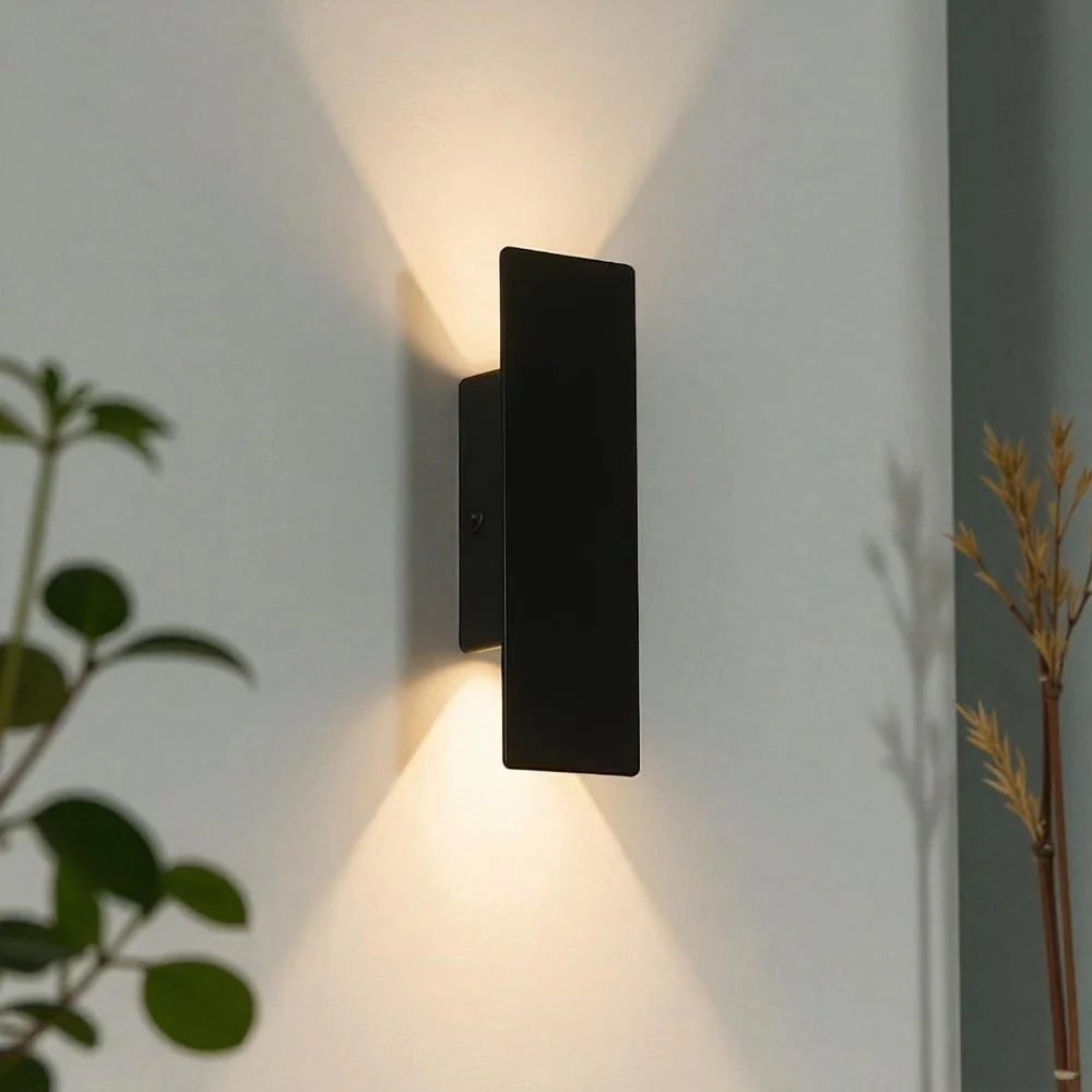 Black Up Down Outdoor Wall Light with Weatherproof Protection | RainWard - Image 8